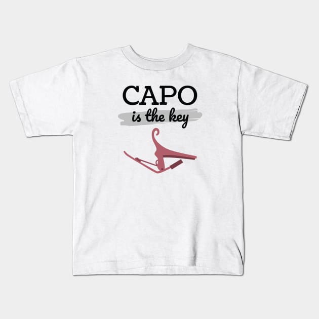 Capo is the Key Rose Gold Capo Light Theme Kids T-Shirt by nightsworthy